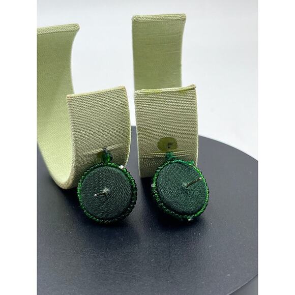 Sachin & Babi Mint Threaded Beaded Audra Large Hoop Earrings - Picture 5 of 11